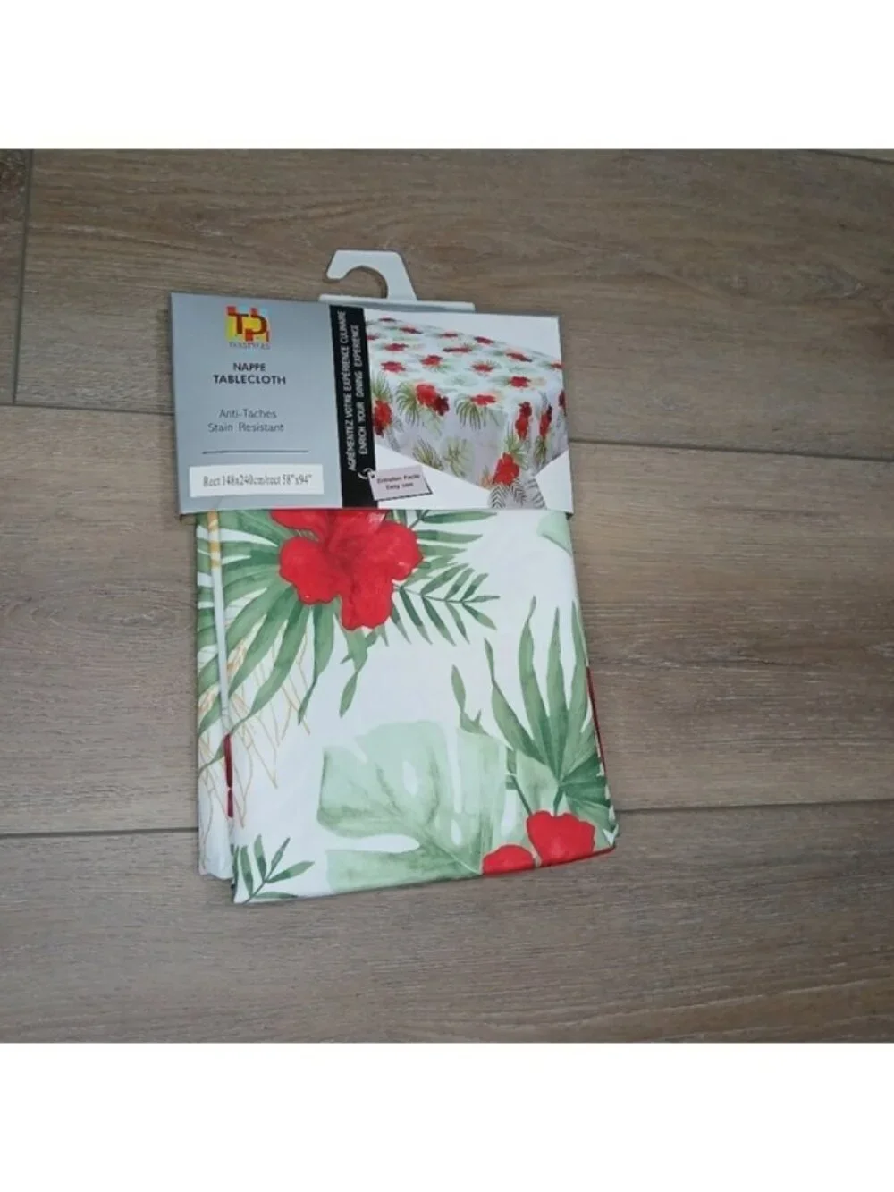 Luau Party Tablecloth Hibiscus Tropical Dining Table Decor 58x94